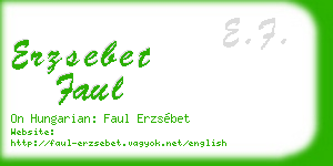 erzsebet faul business card