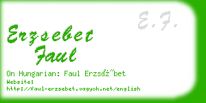 erzsebet faul business card